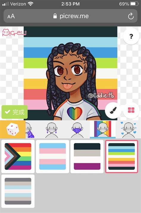 A magnifying glass. . Pride flag maker picrew